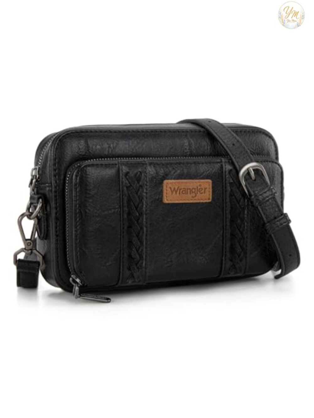 Faux Leather Crossbody Purse with Multiple Pockets